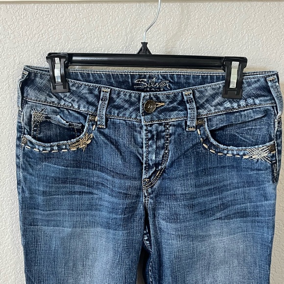 Silver Jeans Julia Women's Boot Cut Western Glove Works Denim Size W28 / L34 - Picture 3 of 10